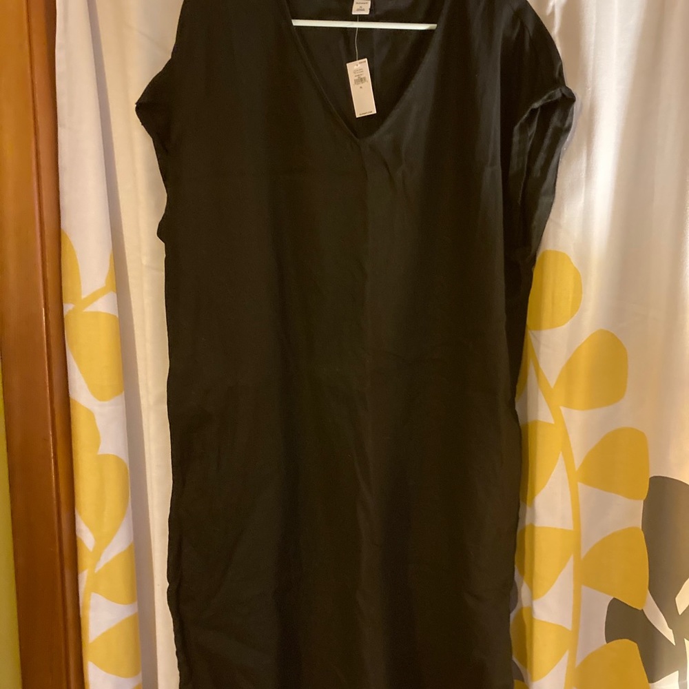 Old Navy black shirt dress, size XL